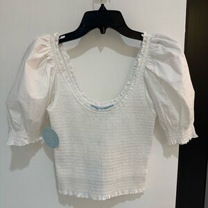 Hill House White Puff Sleeve Blouse